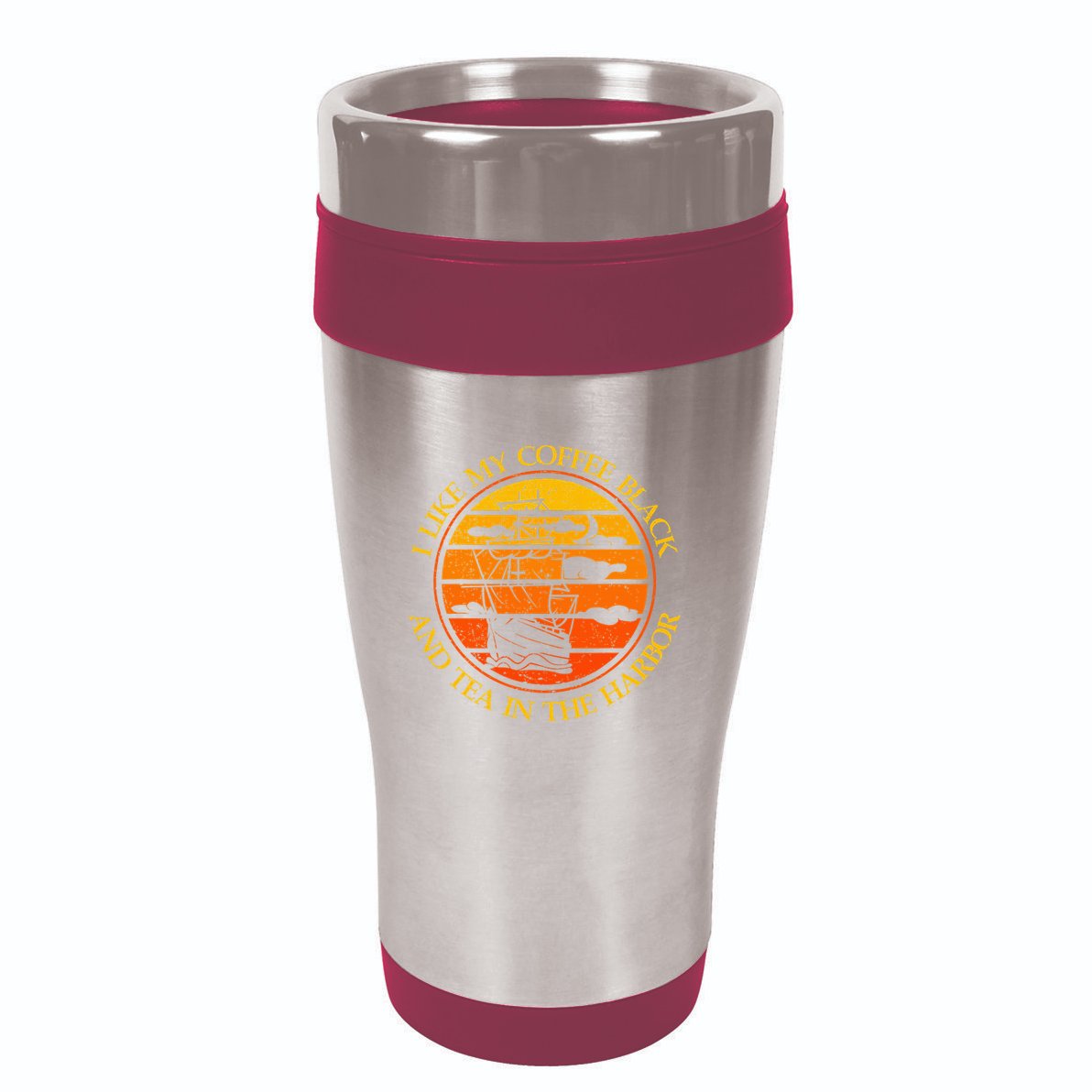 I Like My Coffee Black And Tea In The Harbor Retro 16oz Travel Tumbler