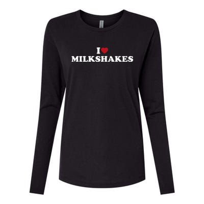 I Love Milkshakes I Heart Milkshakes Womens Cotton Relaxed Long Sleeve T-Shirt