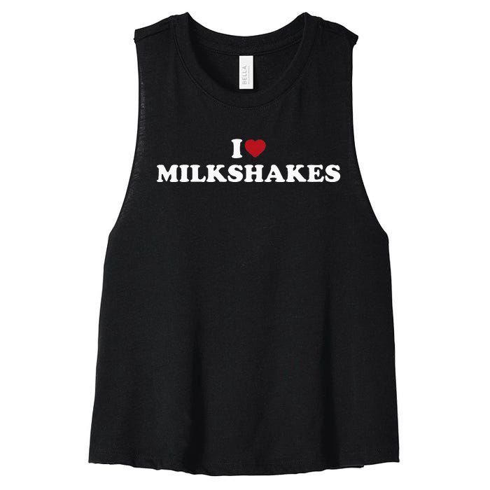 I Love Milkshakes I Heart Milkshakes Women's Racerback Cropped Tank