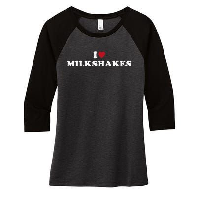 I Love Milkshakes I Heart Milkshakes Women's Tri-Blend 3/4-Sleeve Raglan Shirt