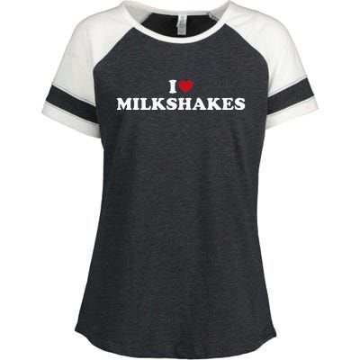 I Love Milkshakes I Heart Milkshakes Enza Ladies Jersey Colorblock Tee