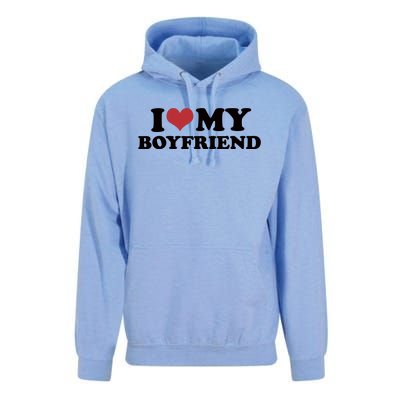 I Love My Boyfriend Unisex Surf Hoodie