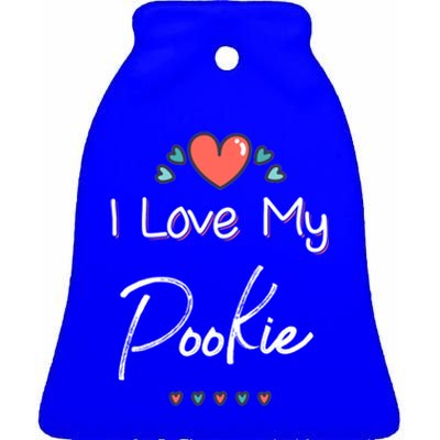 I Love My Pookie Cute Mothers Day Gift Cool Gift Ceramic Bell Ornament