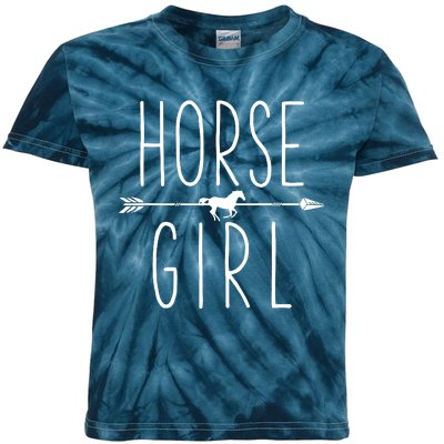 I Love My Horses Equestrian Horseback Riding Kids Tie-Dye T-Shirt