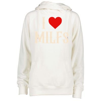 I Love My Hot Milfs Attractive Milfs Great Gift Womens Funnel Neck Pullover Hood