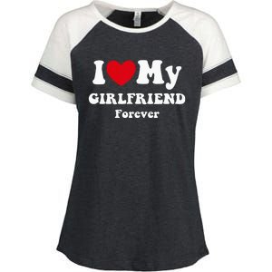 I Love My Girlfriend Enza Ladies Jersey Colorblock Tee