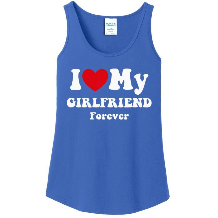 I Love My Girlfriend Ladies Essential Tank