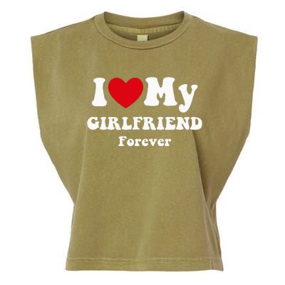 I Love My Girlfriend Garment-Dyed Women's Muscle Tee