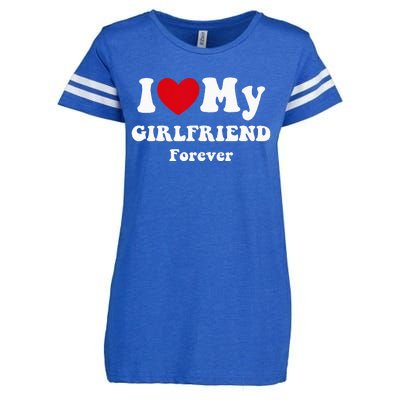 I Love My Girlfriend Enza Ladies Jersey Football T-Shirt