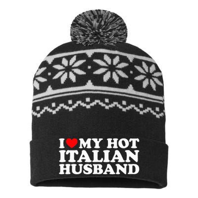 I Love My Hot Italian Husband USA-Made Snowflake Beanie