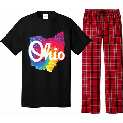 I Love My Ohio Home Script Tie Dye Ohio Pajama Set