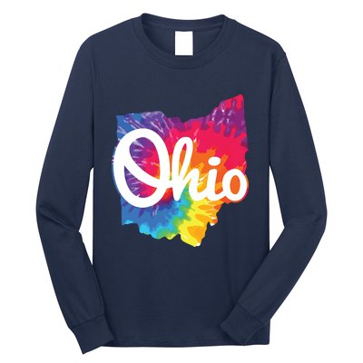 I Love My Ohio Home Script Tie Dye Ohio Long Sleeve Shirt