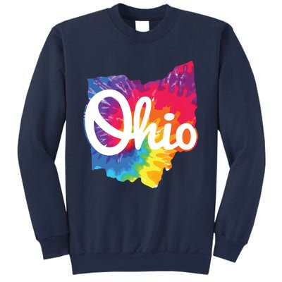 I Love My Ohio Home Script Tie Dye Ohio Sweatshirt