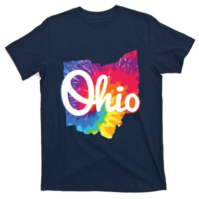 I Love My Ohio Home Script Tie Dye Ohio T-Shirt