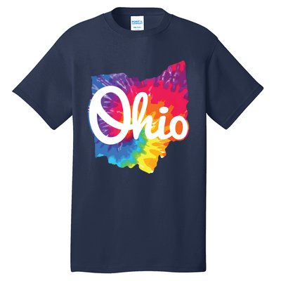 I Love My Ohio Home Script Tie Dye Ohio Tall T-Shirt