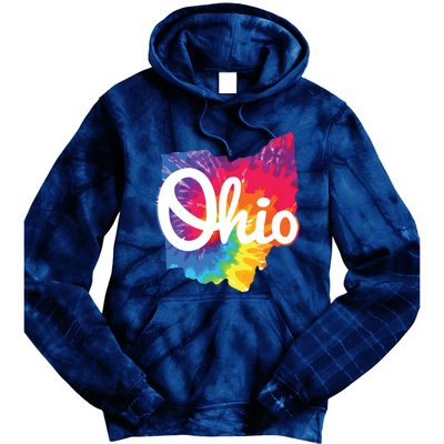 I Love My Ohio Home Script Tie Dye Ohio Tie Dye Hoodie