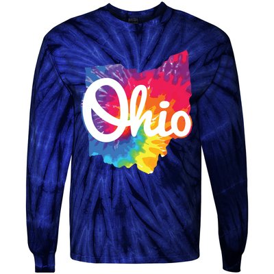 I Love My Ohio Home Script Tie Dye Ohio Tie-Dye Long Sleeve Shirt