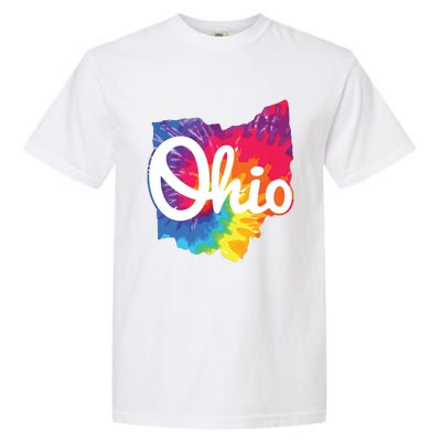 I Love My Ohio Home Script Tie Dye Ohio Garment-Dyed Heavyweight T-Shirt