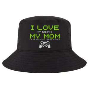 I Love My Mom Funny Gamer Gifts Video Games Gaming Cool Comfort Performance Bucket Hat