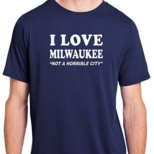 I Love Milwaukee Wisconsin Adult ChromaSoft Performance T-Shirt