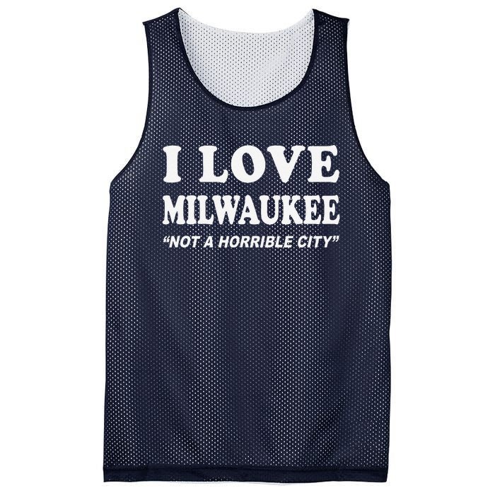 I Love Milwaukee Wisconsin Mesh Reversible Basketball Jersey Tank