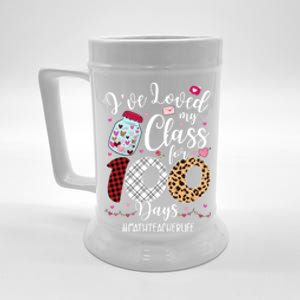 I've Loved My Class 100 Days Math Teacher Valentines Meaningful Gift Beer Stein