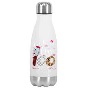 I've Loved My Class 100 Days Math Teacher Valentines Meaningful Gift Stainless Steel Insulated Water Bottle