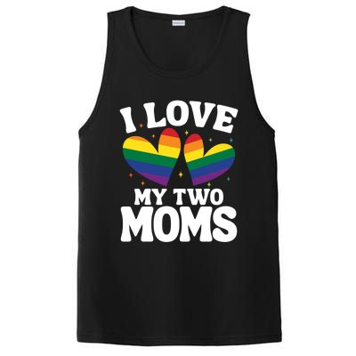 I Love My Two Moms Lesbian Lgbtq PosiCharge Competitor Tank