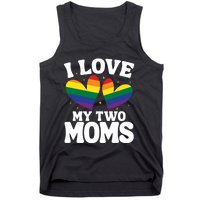 I Love My Two Moms Lesbian Lgbtq Tank Top