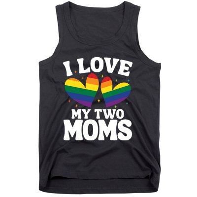 I Love My Two Moms Lesbian Lgbtq Tank Top