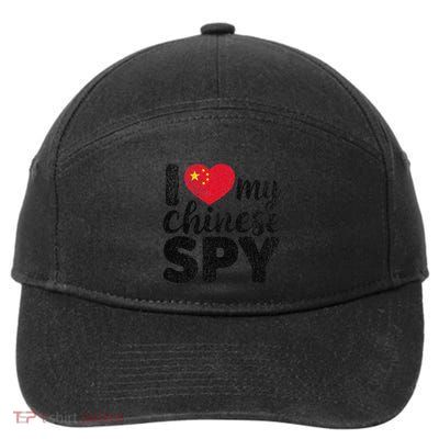 I Love My Chinese Spy 7-Panel Snapback Hat