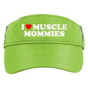 I Love Muscle Mommies, I Heart Muscle Mommies, Muscle Mommy Adult Drive Performance Visor