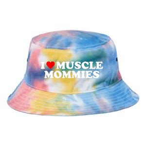 I Love Muscle Mommies, I Heart Muscle Mommies, Muscle Mommy Tie Dye Newport Bucket Hat