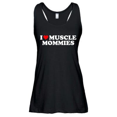 I Love Muscle Mommies, I Heart Muscle Mommies, Muscle Mommy Ladies Essential Flowy Tank