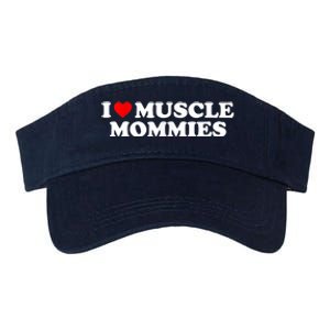 I Love Muscle Mommies, I Heart Muscle Mommies, Muscle Mommy Valucap Bio-Washed Visor