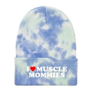 I Love Muscle Mommies, I Heart Muscle Mommies, Muscle Mommy Tie Dye 12in Knit Beanie