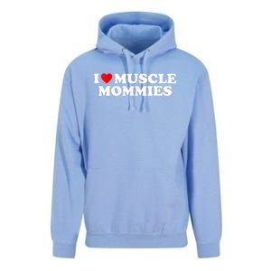 I Love Muscle Mommies, I Heart Muscle Mommies, Muscle Mommy Unisex Surf Hoodie