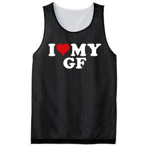 I Love My Hot Girlfriend I Heart My Hot Girlfriend Gf Mesh Reversible Basketball Jersey Tank