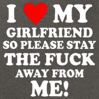 I Love My Girlfriend So Please Stay The F Away From Me Funny Cotton Canvas Backpack