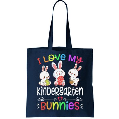 I Love My Kindergarten Bunnies Teacher Easter Day Bunny Egg Tote Bag