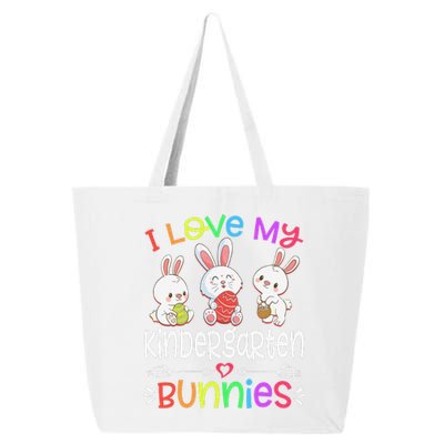 I Love My Kindergarten Bunnies Teacher Easter Day Bunny Egg 25L Jumbo Tote