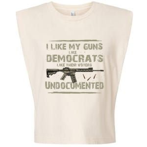 I Like My Guns Like Democrats Like Their Votes Undocumented Garment-Dyed Women's Muscle Tee