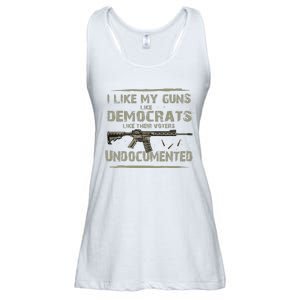 I Like My Guns Like Democrats Like Their Votes Undocumented Ladies Essential Flowy Tank