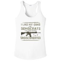 I Like My Guns Like Democrats Like Their Votes Undocumented Ladies PosiCharge Competitor Racerback Tank