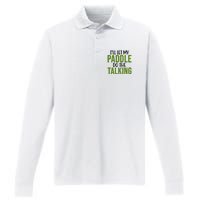 Ill Let My Paddle Do The Talking Pickleball Performance Long Sleeve Polo