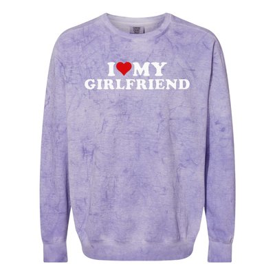 I Love My Hot Girlfriend I Heart My Hot Girlfriend Gf Colorblast Crewneck Sweatshirt