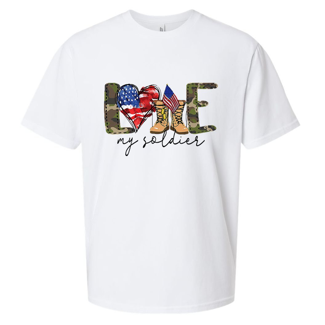 I Love My Soldier Military Military Army Wife Sueded Cloud Jersey T-Shirt