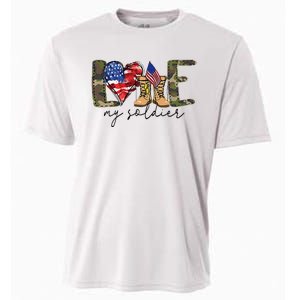 I Love My Soldier Military Military Army Wife Cooling Performance Crew T-Shirt