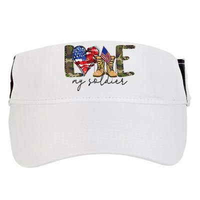 I Love My Soldier Military Military Army Wife Adult Drive Performance Visor