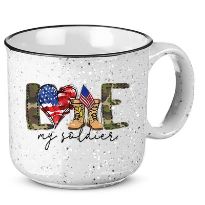 I Love My Soldier Military Military Army Wife 15oz Campfire Ceramic Mug